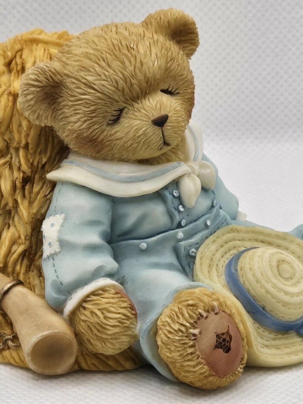 Cherished Teddies Bear Figurine Little Boy Blue, Come Blow Your Horn Hay Sleep